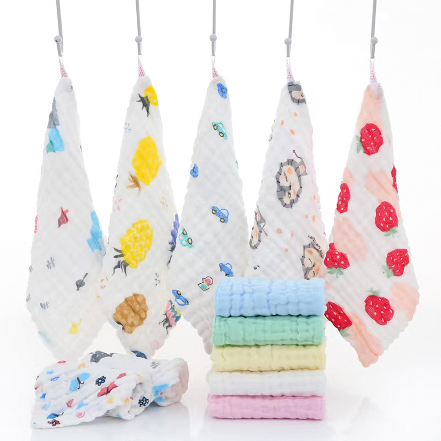 Baby Clothing Wash - 1/5pcs Baby Towels Random Color Muslin