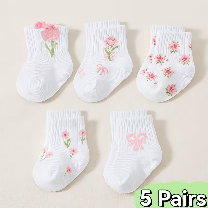 Toddler Sock Set - Baby Socks 5 Pairs/lot 0‑4Y Cute