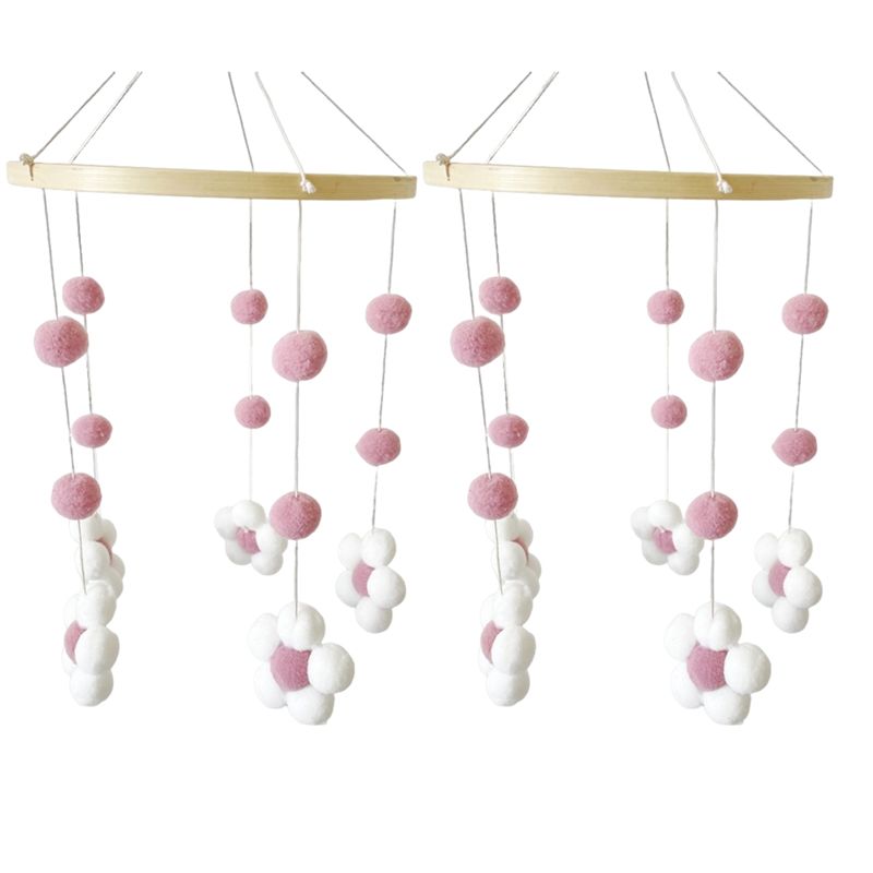 Baby Clothing For Bed - ABXF-Nordic Fur Ball Flower Wind Chime