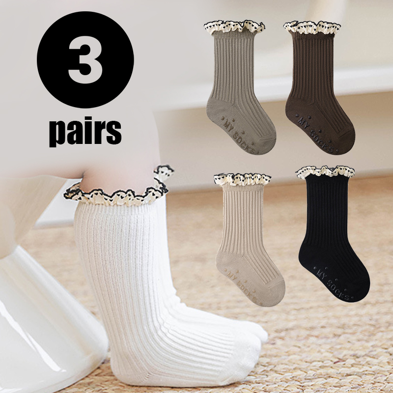 Toddler Sock Set - 3 Pairs/Lot Baby Girls Socks Toddler