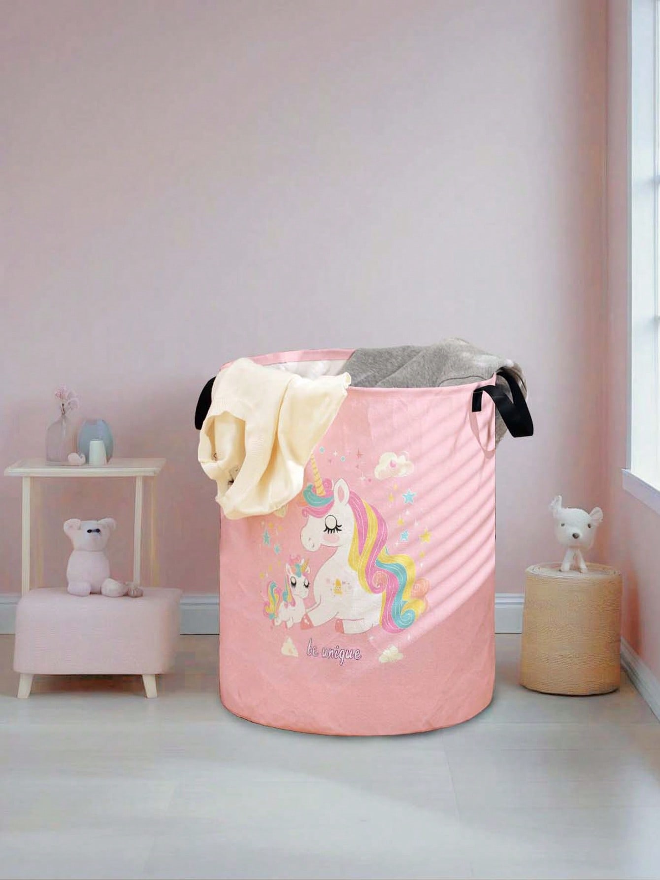 Unicorn Laundry Basket, Foldab - Baby Clothes Organiser recension och pris