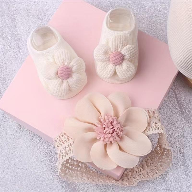 Baby flower hair with sock set - Toddler Sock Set recension och pris