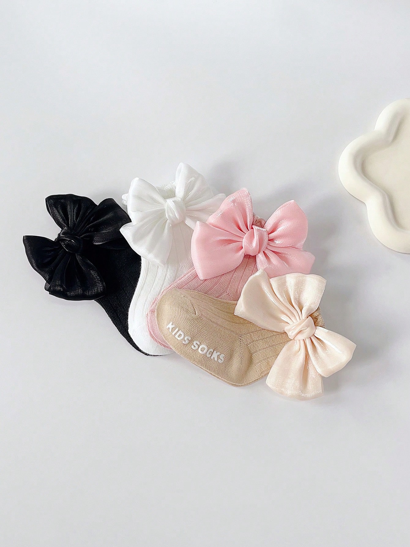 4 Pairs Baby Bow Soft Learning - Toddler Sock Set recension och pris