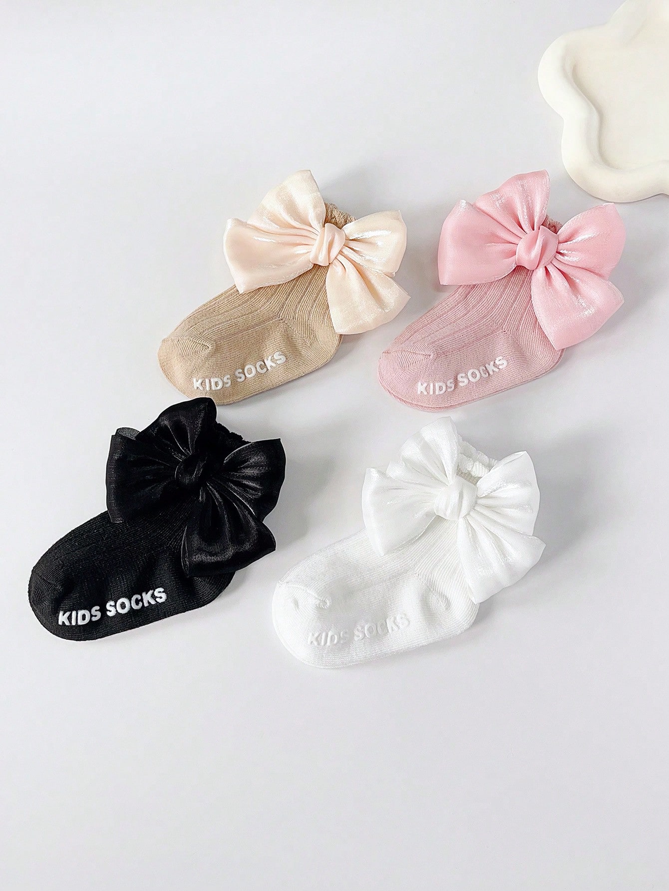 4 Pairs Baby Bow Soft Learning - Toddler Sock Set recension och pris