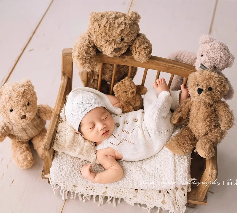 Newborn Photography Props Wood - Baby Clothing For Bed recension och pris