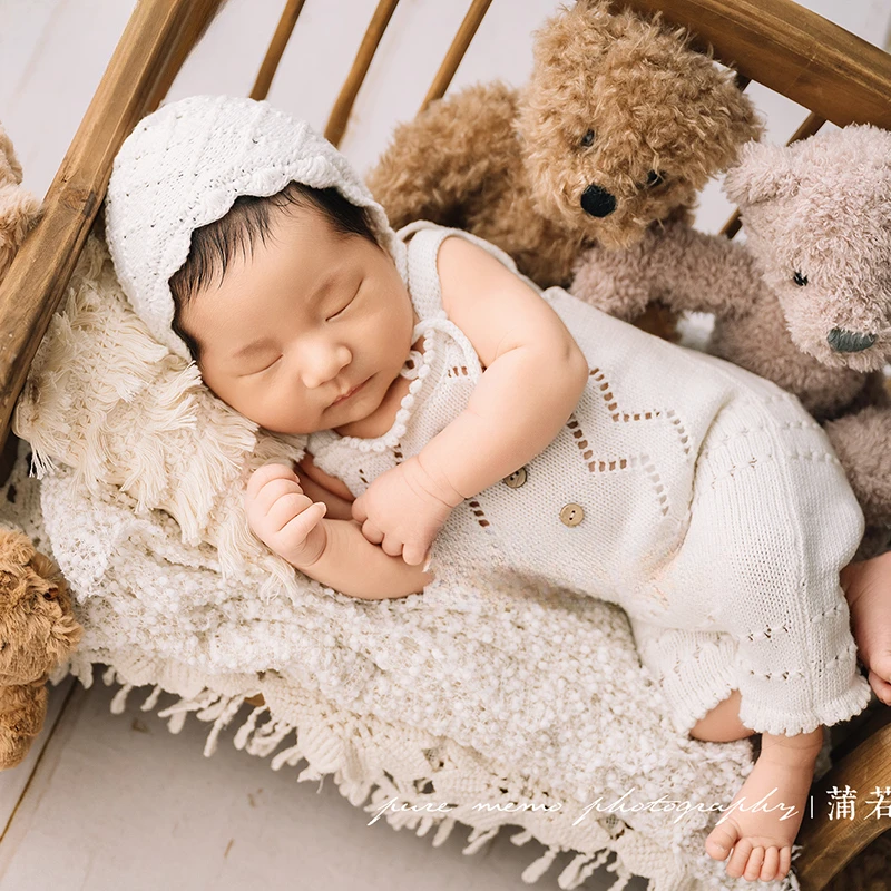 Newborn Photography Props Wood - Baby Clothing For Bed recension och pris