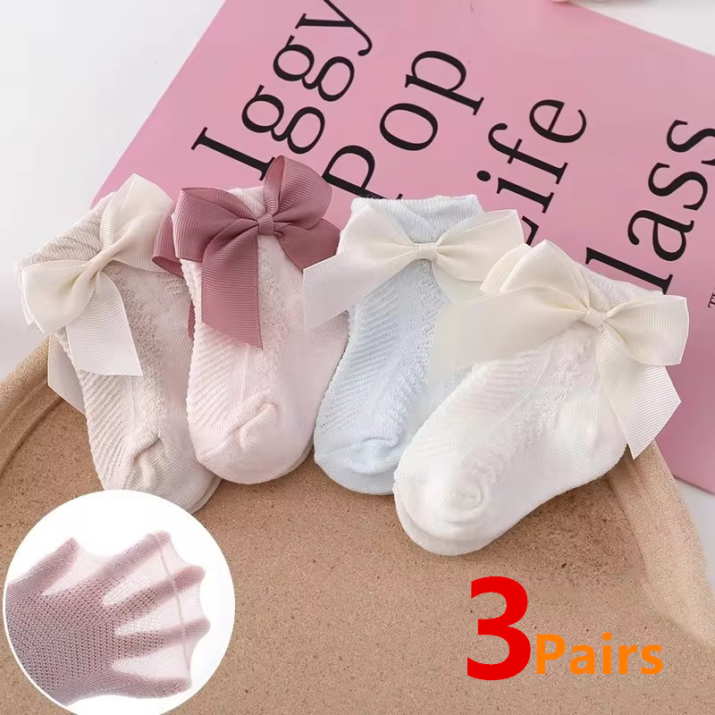 3Pairs/Lot Summer Baby Mesh So - Toddler Sock Set recension och pris