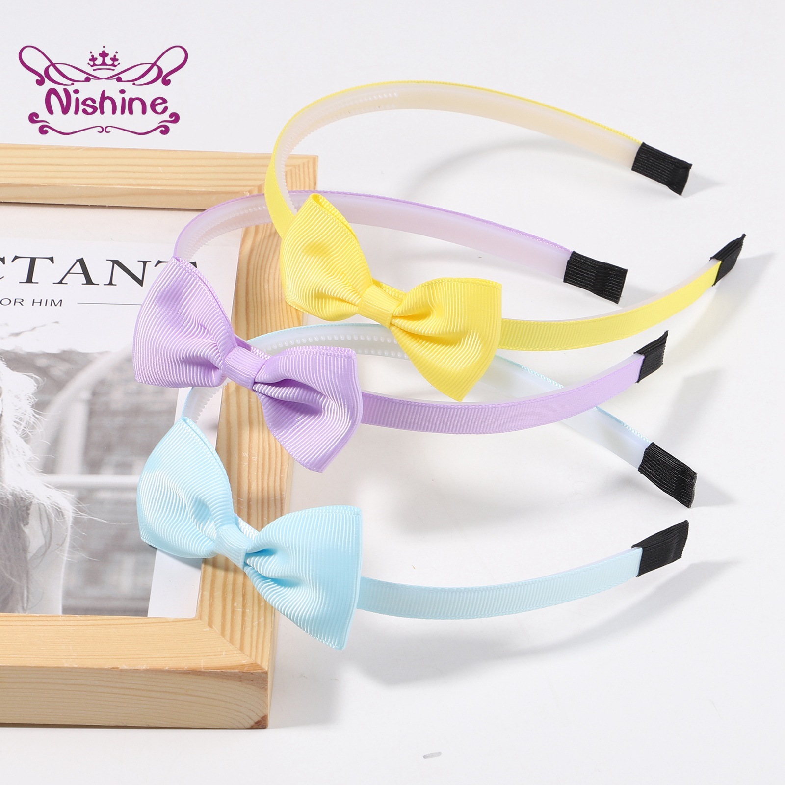 1PCS Ribbon Bow Knot Headband  - Baby Clothing 1 Year Old recension och pris