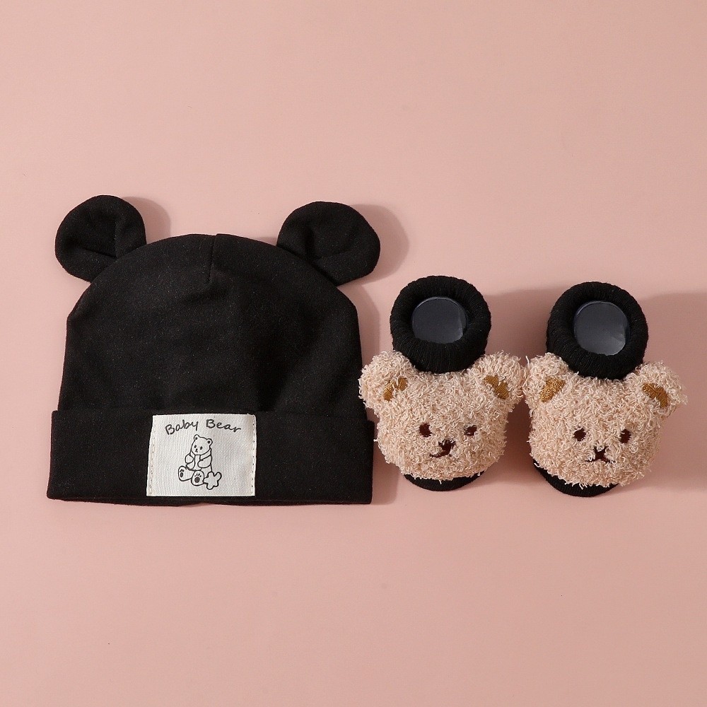 2Pcs/Set Cute Cotton Baby Hat  - Toddler Sock Set recension och pris