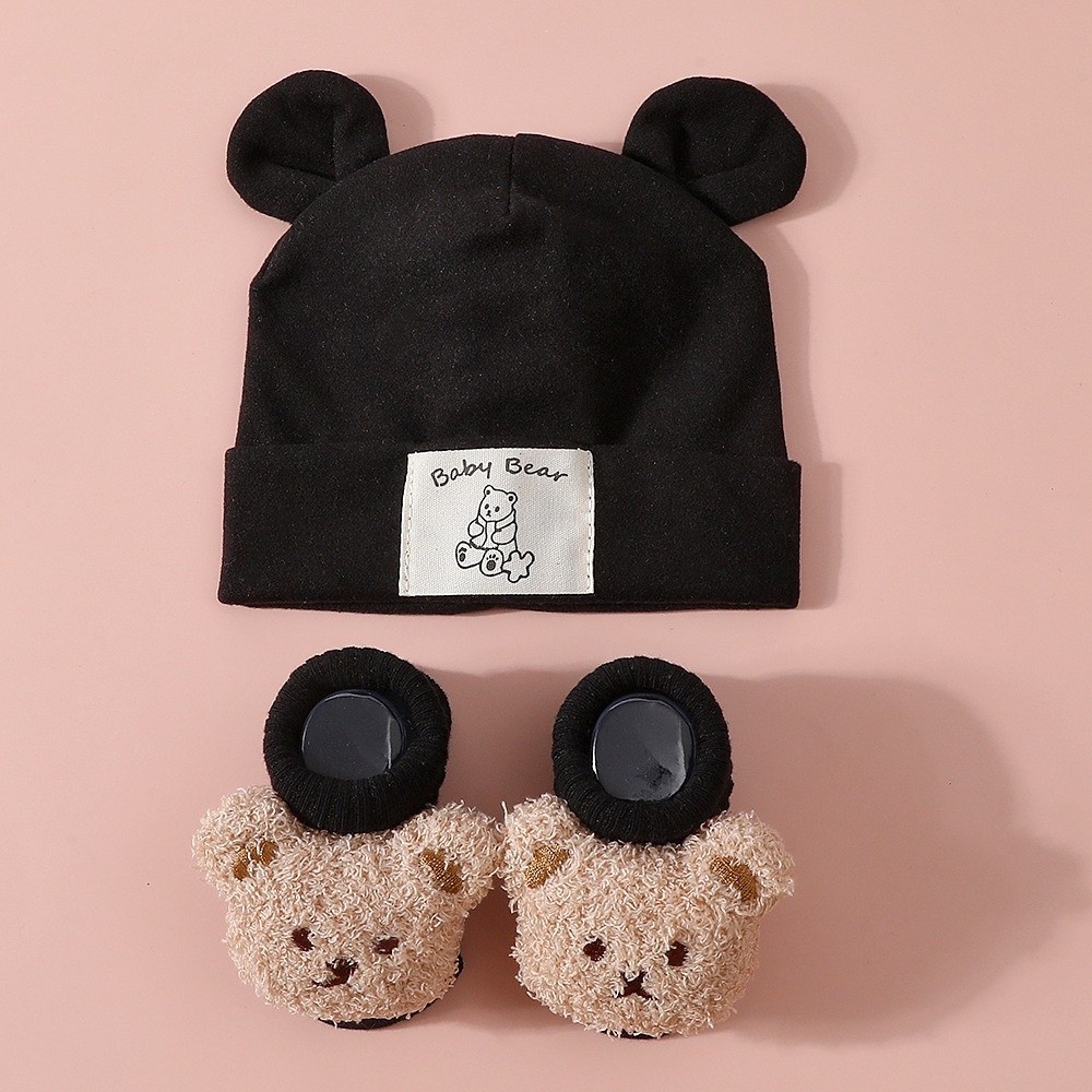 2Pcs/Set Cute Cotton Baby Hat  - Toddler Sock Set recension och pris